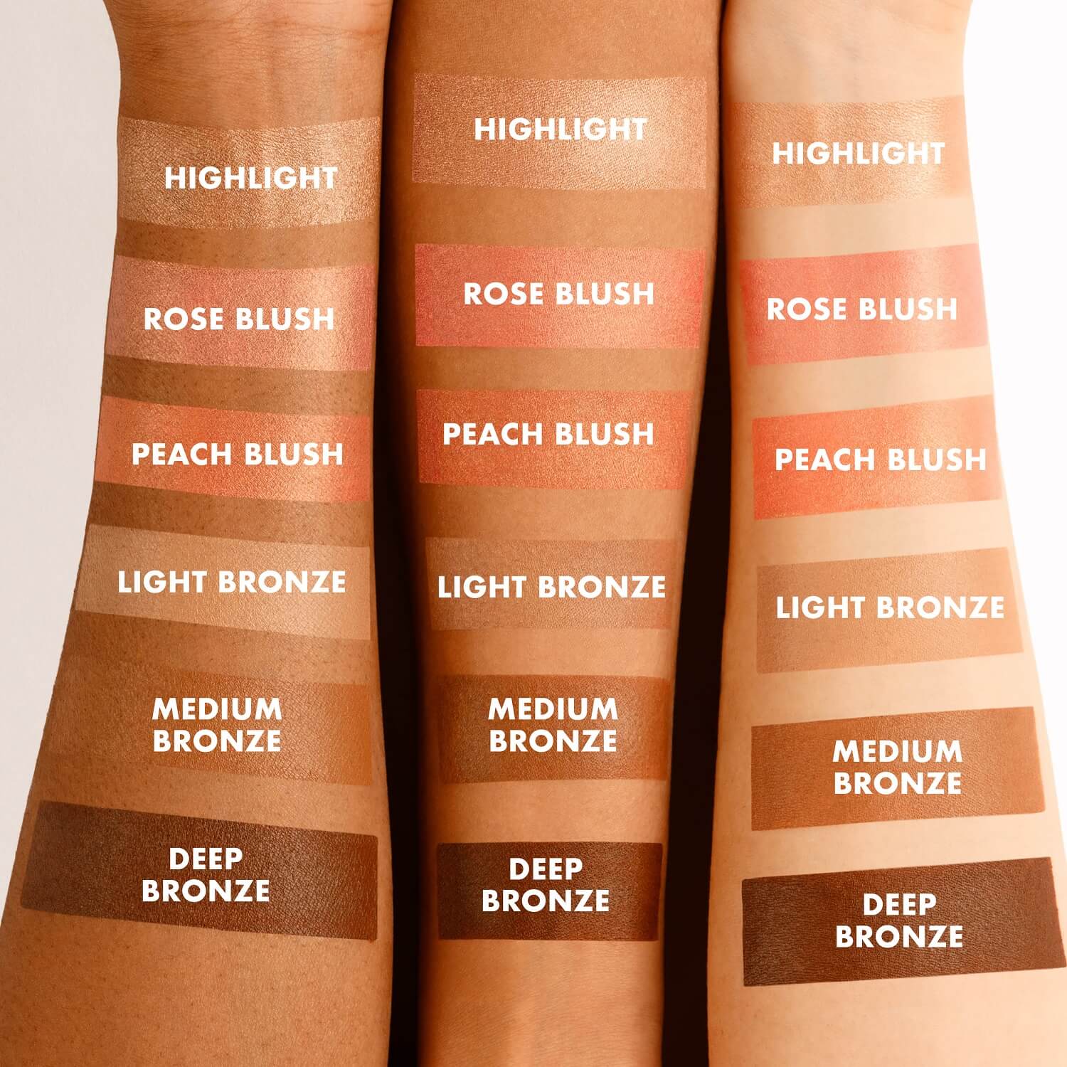 MULTI USE CREAM BLUSH, BRONZE AND HIGHLIGHT PALETTE (PALETA PARA ROSTRO)